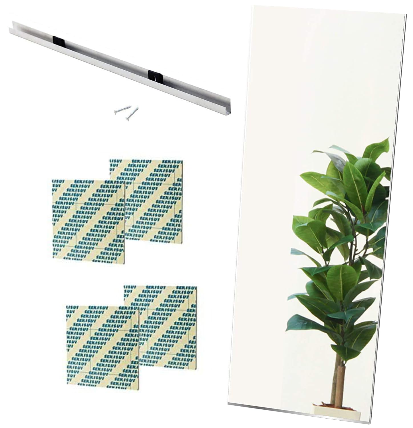 Amazon.co.jp: 鏡 全身 壁掛け DIY セット 60×180cm 姿見鏡 ダンス